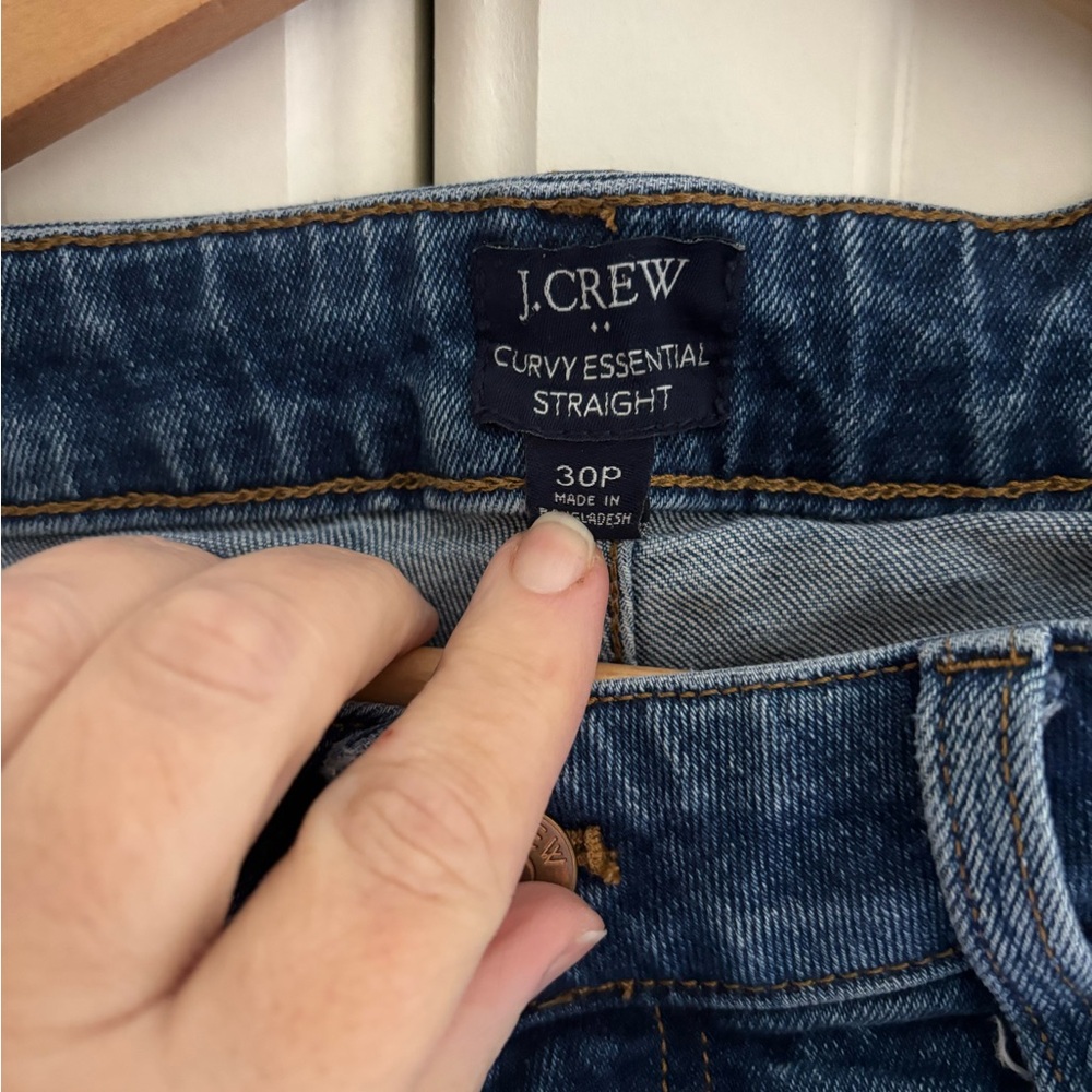 J. Crew Blue Curvy Essential Straight Jeans